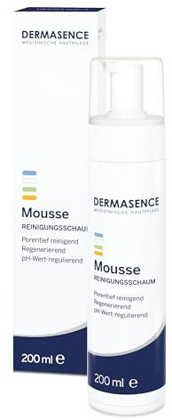 DERMASENCE Mousse Reinigungsschaum, 200 ml – sanfte Reinigung gegen Pickel, Mitesser & fettige Haut, klärt Poren, reduziert Unreinheiten, ohne Alkohol, vegan, porentiefe Pflege, bei unreiner Haut