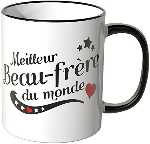 WANDKINGS Tasse, Message Meilleur Beau-frère du Monde - Noir