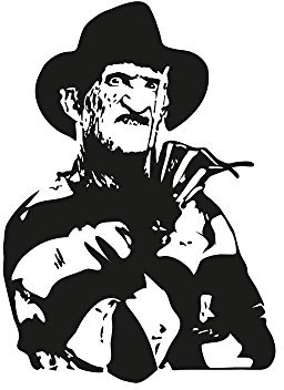 Primestick Wandtattoo Wandaufkleber Freddy Krueger #208A schwarz 60x84cm (RAL9005)