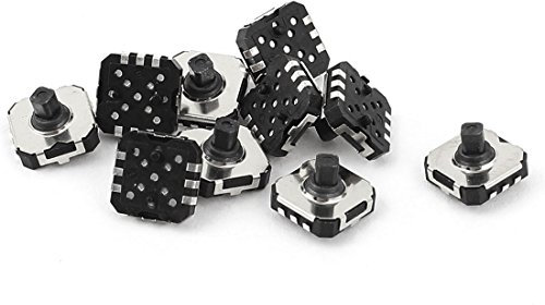 sourcing map 10 Stück 6 Pin 5-Wege Drucktaster Surface Mounted Devices SMT Mini Taktile Schalter DE de