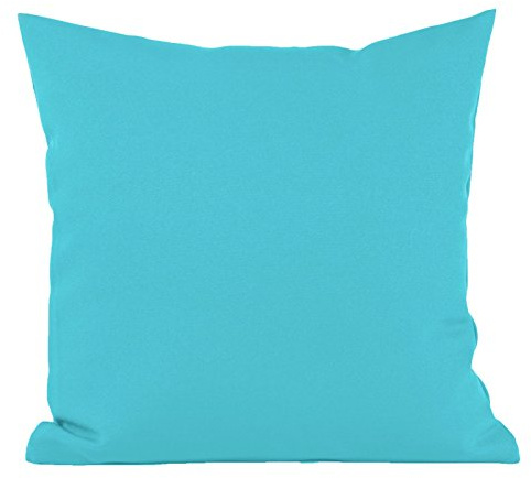 Hans-Textil-Shop Kissenbezug Polyester - Kissen, Kissenhülle, Kopfkissen, Dekokissen, Sofakissen, Couchkissen, Pflegeleicht, Bügelfrei (40x40 cm, Türkis)