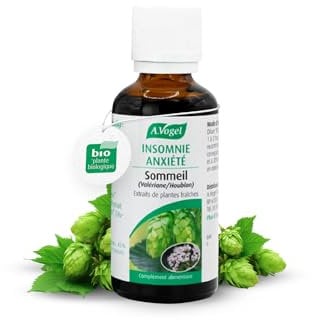 A.VOGEL – Complément alimentaire – Améliore la qualité du sommeil - Extrait de valériane et de houblon frais – Naturel et biologique - Anti-stress, Relaxation & Sommeil - Effet calmant - 50 ml