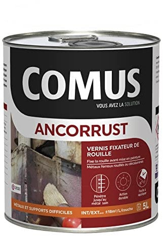ANCORRUST 5L - Vernis fixateur de rouille avant mise en peinture - COMUS