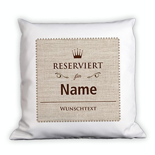 Herz & Heim® Kissen - Reserviert für - mit Namen und Wunschtext