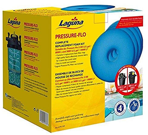 Laguna Ersatz Schaumstofffilter, für den Laguna Pressure-Flo 8000 und 10000, 4er Pack, 26.5 x 26.5 x 24.5 cm