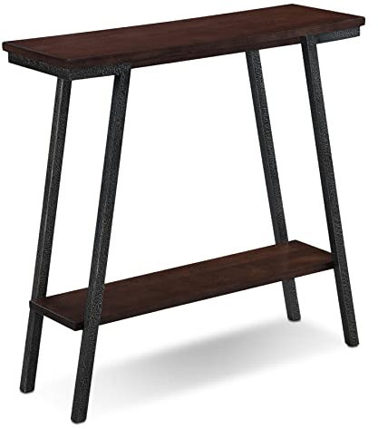 Leick Home Empiria Console Table, 30, Walnut, Blackened Bronze