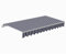 Jet-line | Markise Sunset | 3 m x 2 m | Blue/White | gestreift | Sonnenschutz | Gelenkarmmarkise | Beschattung | Sonnenstore | Garten | Gartenausstattung