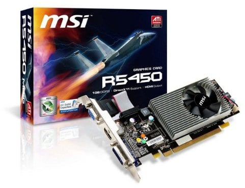 MSI Radeon HD 5450 1024 MB DDR3 PCI-Express 2.0 Graphics Card MD1G