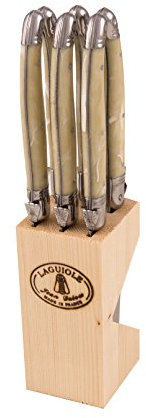 Laguiole - Set di 6 coltelli da Bistecca, Avorio