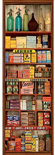 Plage Estantería Ultramarinos Vintage Vinilo Adhesivo para la Cocina, Vinilo, Multicolor, 60x180 cm