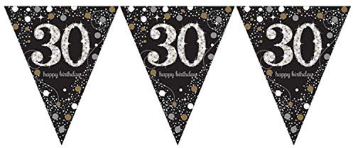 Amscan 9900567 '30. Prismatic Happy Birthday' Wimpel-Banner, 4m