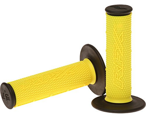RFX FXHG 20200 99YL Pro Series Dual Compound Grips Universal MX SX Enduro Trail, gelbes Zentrum/schwarzes Ende