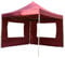 Nexos Hochwertiger Falt-Pavillon Partyzelt mit 4 Seitenteilen PROFI Ausführung für Garten Terrasse Feier Markt als Unterstand Plane wasserdichtes Dach 3 x 3 m burgund