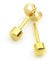 Mytoptrendz® Set of 2 Pair Piercing Sterilized Stud Earring 24ct Yellow Gold Plated Ball