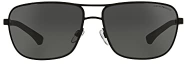 Emporio Armani Unisex Sonnenbrille, Schwarz (Black Rubber 309487), X-Large (Herstellergröße: 64)