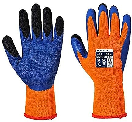 Portwest A185 Cold Protection Duo-Thermal Glove Orange/Blue, Large