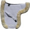 Engel Reitsport Lammfell Satteldecke SADEK4-D-WEI-WEI Unterseite komplett Fell Fellkranz Steppstoff Weiss Fell Weiss Dressur (D)