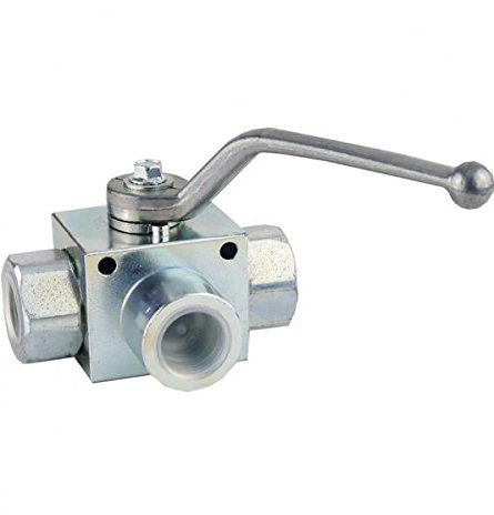 Hydromot- 3/2-Wege Kugelhahn, Anschluss: G 3/8; max. Arbeitsdruck: 400 bar; max. Volumenstrom: 35 l/min;