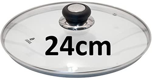 Judge Vista Spare Saucepan Lid, Universal Size Replacement Glass Lid for any 24cm Pan, Oven Safe, Dishwasher Safe