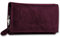 Money Maker Damen Geldbörse Bordeaux Leder - Lang mit Reißverschluss, Foto-ID Slot, Modernes Design