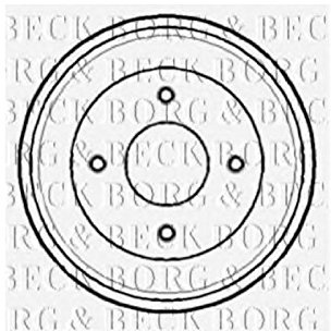 Borg & Beck BBR7129 Brake Drum To Fit Ford Mondeo 1 6 1 8 dia 203mm