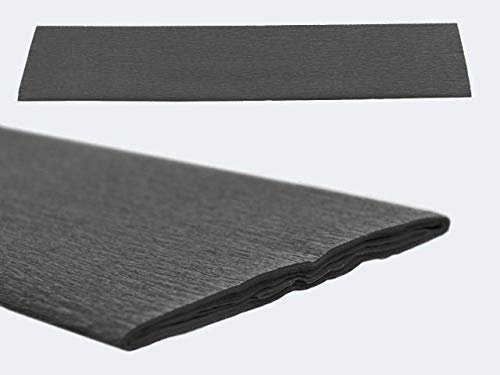 Krepp Papier 50 x 250 cm, verschiedene Farben(schwarz)