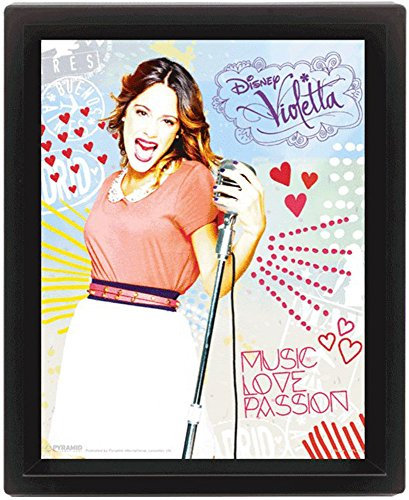 Violetta - Passion - fertig gerahmtes 3D Poster - Größe 20x25 cm