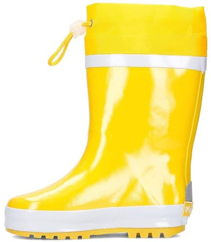 Playshoes Stivali Imbottiti In Gomma, Unisex - Bambini e ragazzi, Giallo, 30/31 EU
