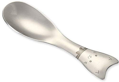 Aisoway Short Handle Spoon Cat Pattern Decor Teaspoon Stainless Steel Coffee Scoop for Tea Sugar Ice Cream Stirring Cooking