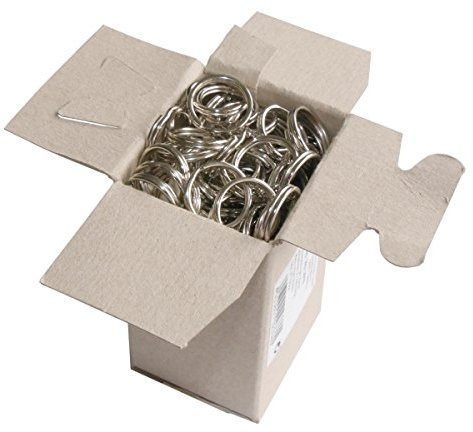 Wedo 2623016 Schlüsselringe Metallringe (16 mm Durchmesser, glanzvernickelt) 100 Stück, silber