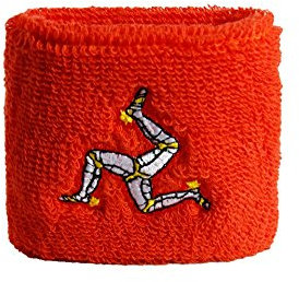 Flaggenfritze Schweißband Motiv Fahne/Flagge Großbritannien Isle of Man, 2er Set + gratis Aufkleber