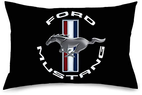 Buckle-Down Ford Mustang Tri-Bar Standard-Kissenbezug, Polyester, 30 x 20 (Pack of 1)