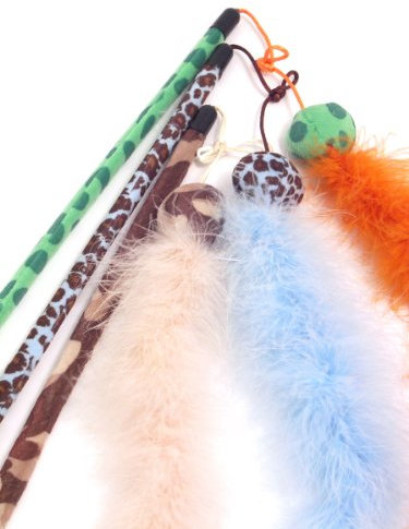 Jolly Moggy Feather Boa Teaser Assorted (Pack of 3)