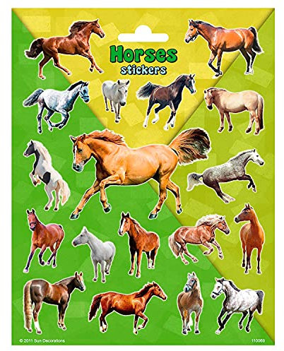 Speelgoed 1110069 - Papeterie und Sticker Stickers Paarden Groot, Mehrfarbig
