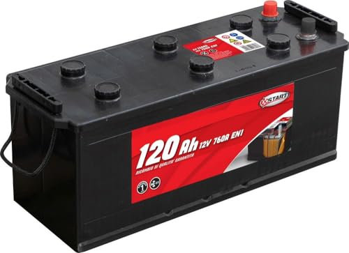 Batteria autocarro e trattori 120Ah 12V 900A polo positivo destro piedini