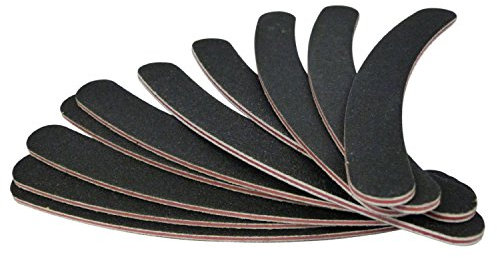 Cascove 10 Double Sided 100/180 Grit Boomerang Banana Curved Nail Files Emery Board Uk Dispatch
