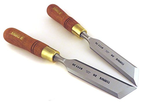Narex Right & Left 26 mm 1 1/16 Skew Paring Chisels 81126/811176