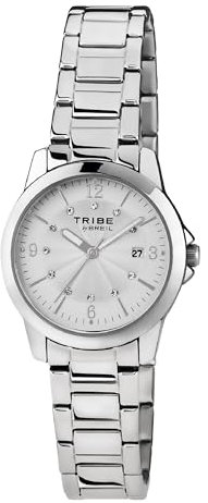 Breil, Collezione Classic Elegance, Orologio Donna Solo Tempo in Acciaio, Finitura Lucida, Cassa 28 mm, Quadrante con Perle agli Indici, Pratica Chiusura Diver