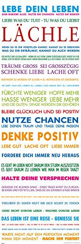 empireposter Motivational - Lebe Dein Leben Bunt Motivations Slim Poster Plakat Druck - Grösse 30,5x91,5 cm
