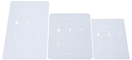 Travel Folding Boards (set of 3) / Garment and Tee Shirt Folding Tool for Kids & Adults/Includes Instructions