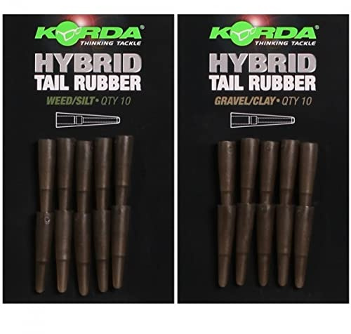 Korda Hybrid Tail Rubber – 10 Gummimanschetten für Bleiclip-Montagen