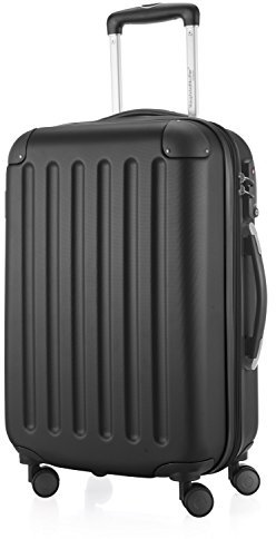 Hauptstadtkoffer - Spree - Handgepäck Hartschalen-Koffer Trolley Rollkoffer Reisekoffer, TSA, 55 cm, 42 Liter, schwarz