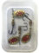Lot de 3 cuillers Mepps Aglia Or Point Rouge Taille 1
