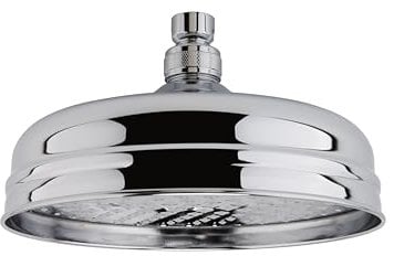 Nuie HEAD21 Victorian Traditional Bathroom Edwardian Inspired 8 Apron Fixed Shower Head, 77mm x 194mm x 194mm, Chrome