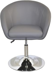 Heinz Hofmann 8230.CPGR Drehsessel / Kunstleder / Grau / B. 60 x T. 60 x H. 70-82 cm