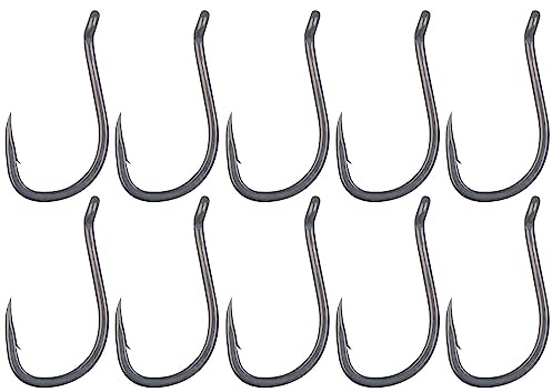 Gamakatsu Wide Gape Super Hook - 10 Karpfenhaken für Chodsystem & Stiff Rig, Angelhaken zum Karpfenangeln, Einzelhaken für Karpfen, Größe:4