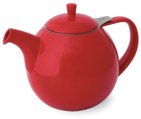 FORLIFE Curve 45-Ounce (1,33l) Teekanne mit Sieb - Rot