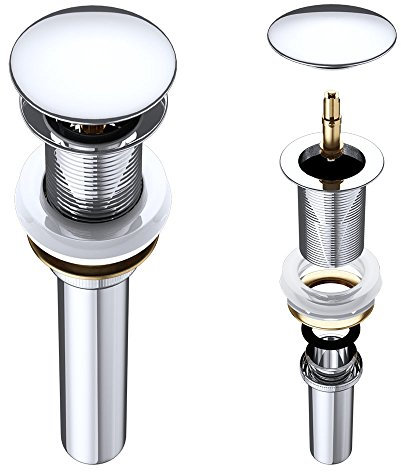 Mai & Mai Piletta di Scarico,Piletta Click Clack Valvola di Scarico Apertura Push Open PU01 Tappo Lavandino senza Troppopieno