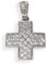 Exclusives 18 Karat 750 Weissgold Kreuz Anhänger mit Zirkonia (Art. 203110)