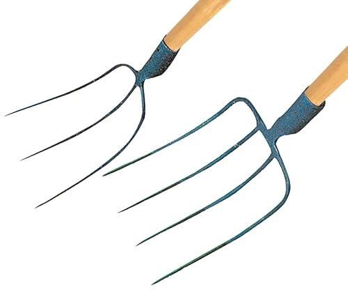 Forca 4 denti per fieno o letame con manico in legno – Papillon